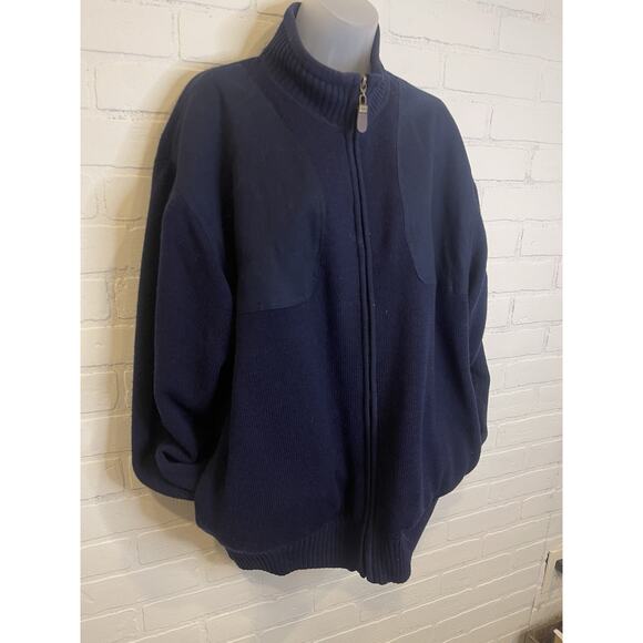 Orvis Men’s Wool Jacket | Size Large | Zipper Up | Navy Blue | Vintage Clothing - Picture 10 of 10
